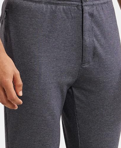 Jockey IM06 Men's Super Combed Cotton Rich Elastane Stretch Slim Fit Solid All Day Pants with Pockets_Navy L