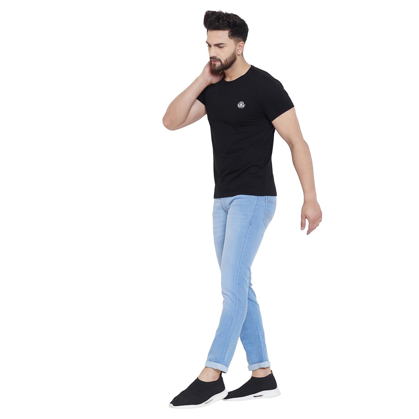 Ben Martin Men's Regular Fit Stylish Stretchable 30 Size Light Blue Casusal Denim Jeans Pant for Men, JJ3-9, Mid Rise