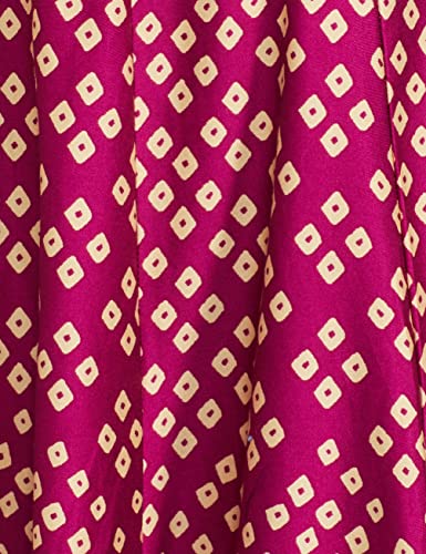 BIBA Women Printed Flared Mix and Match(Twirl TR17071_Meganta_L-XL) Magenta