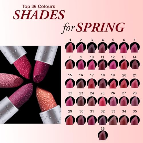 FASHION COLOUR Velvet Texture Vivid Matte Lipstick | Long-Lasting and Highly Pigmented Finish | Long Lasting, Hydrating & Lightweight Lipstick | Creamy | (Gentle Mauve, 3.8gm)