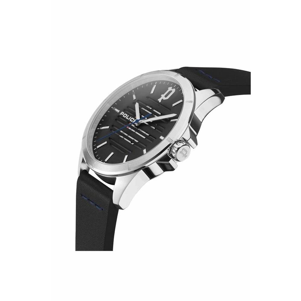 Police Mens Urban Rebel Grey Dial Leather Analog Watch