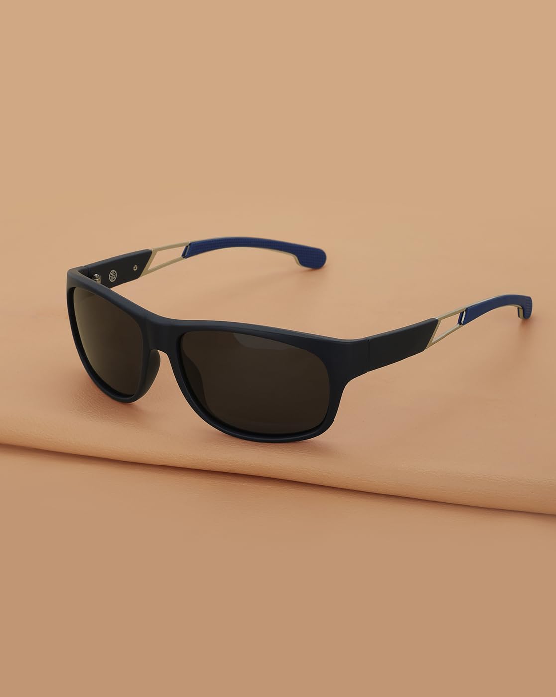 Carlton London Black with Blue Toned and Black Polarised Lens Sports Sunglass for men