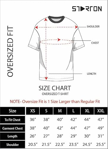 Starton Apparel 100% Cotton Anime Funny Drop Shoulder Oversized Baggy Fit Half Sleeve Round Neck Unisex T-Shirt for Men Women (in, Alpha, M, Plus, Royal Blue)