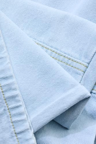 SNITCH Men Jeans | Baggy Fit with Mid Rise & Wide-Leg Design | 100% Cotton Woven Fabric with Light Fading | Casual & Streetwear Style for Summer Comfort |Light Blue