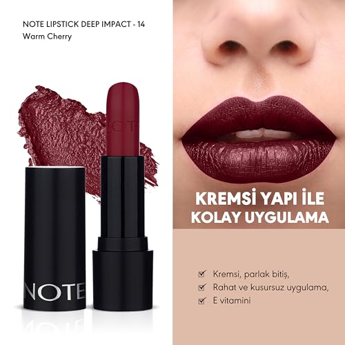 Note Cosmetique Lipstick 14 Warm Cherry (Satin)