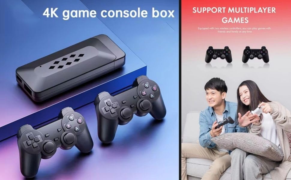 GPZ) Pro GameStick M33OG 37100+ Built-in Games Retro Classic 2D 3D HD | 2 WIRELESS GAMEPAD | PLUG & PLAY VIDEO GAME 64GB