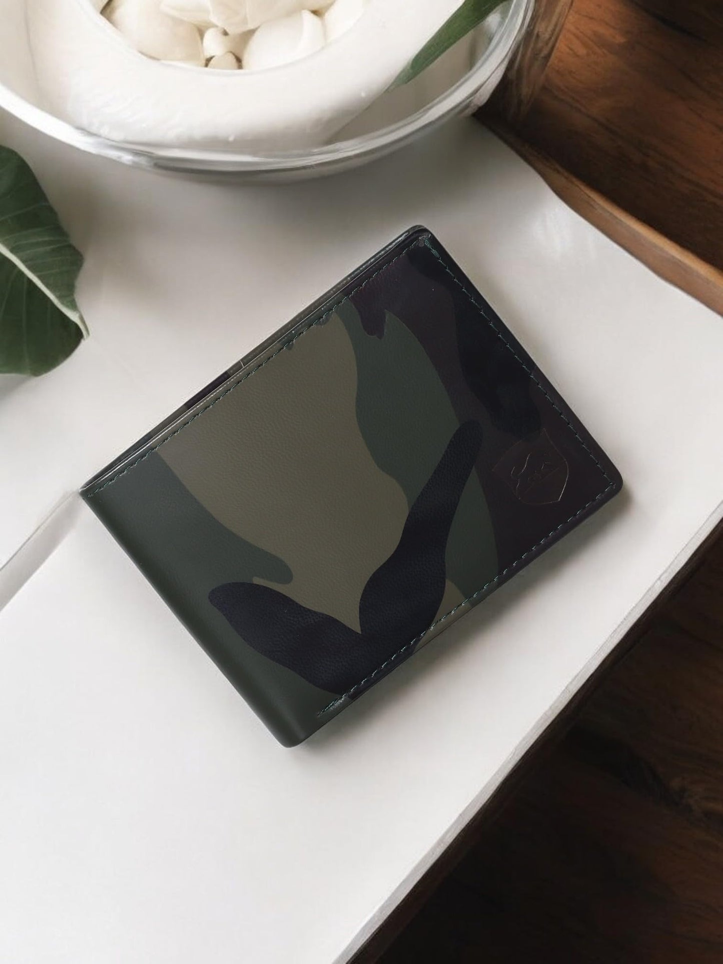 SAMTROH Album Design Card Slots Artificial Leather Wallet for Men | 3 Card Slots I 2 Currency & 1 Secret Compartments I 6 Id Card Slot (BArmy)