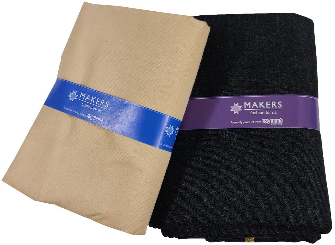 Raymond Fabrics Men's Cotton Shirt and Trouser Unstitched Fabric Set - Velvet Gift Pack (Multicolour_Free Size) 24