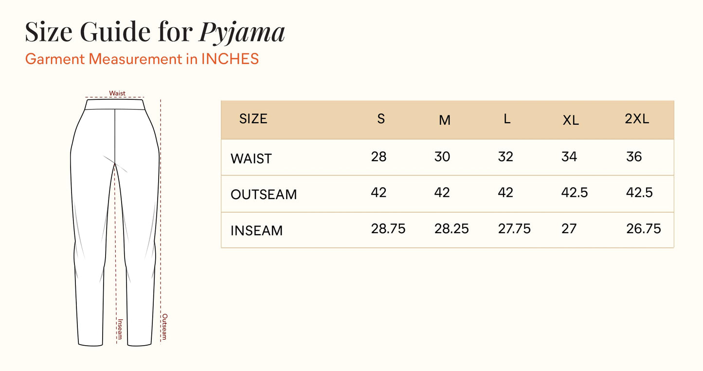 Manyavar Pyjama for Men, Ankle Length Elastic and String Cotton Pajama Cream (M)