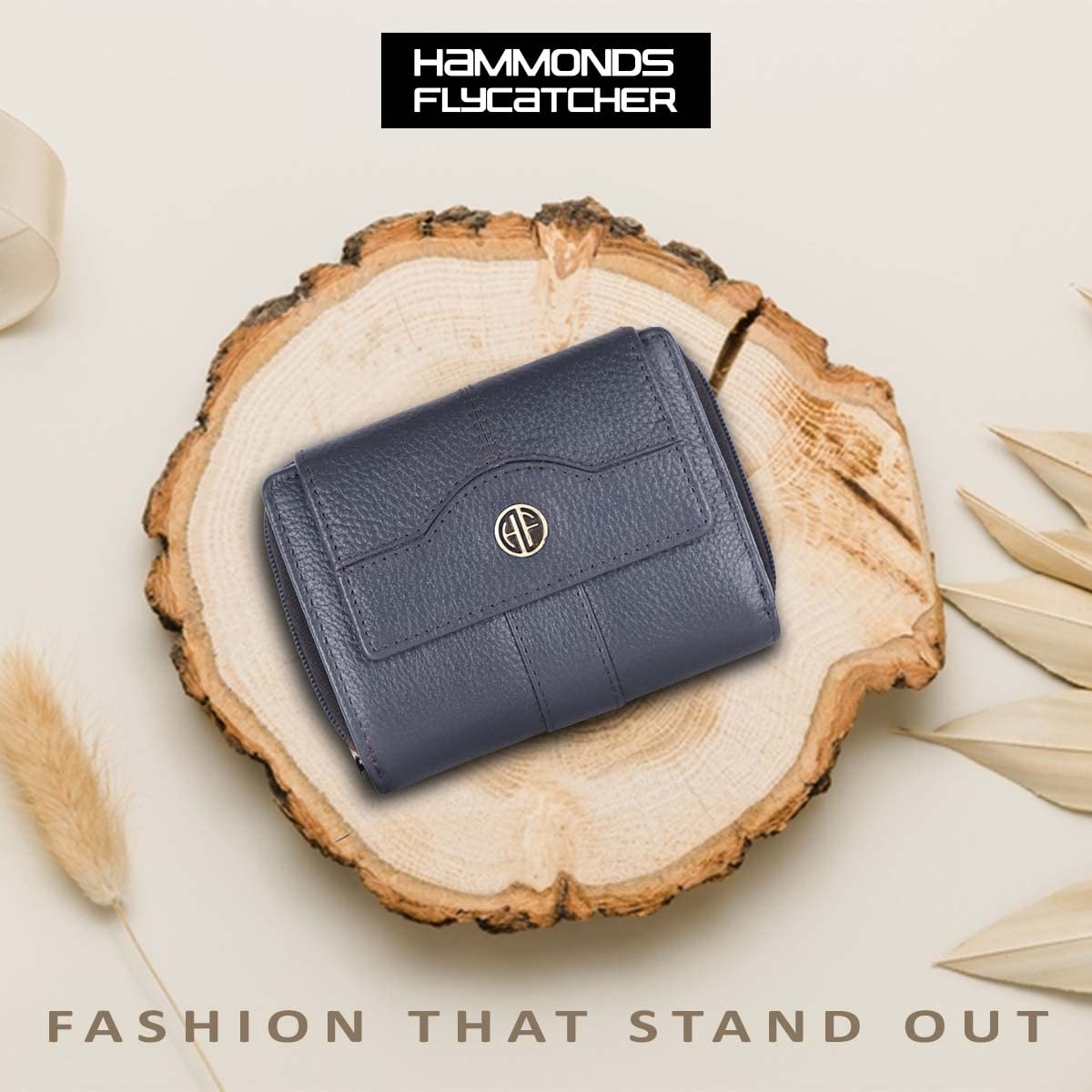 HAMMONDS FLYCATCHER Leather Ladies Wallet for Woman with 14 Card Slots - Clutch Purse for Women, Ladies Wallet for Women Stylish, Purse for Woman, Grey