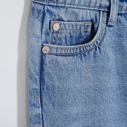 Hopscotch Girls Cotton Cargo Jeans in Blue Color for Age (4-5 Years)