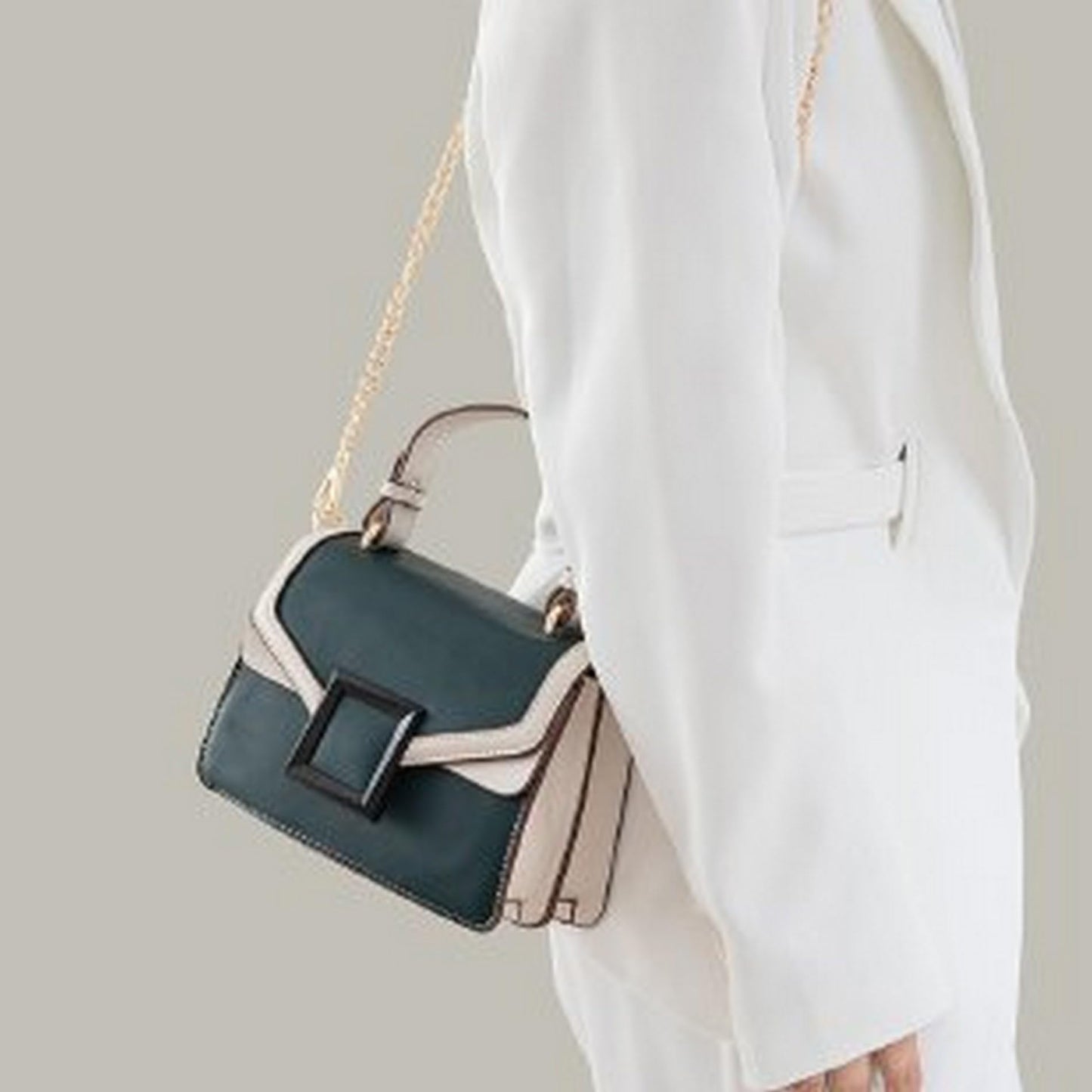 Diva Dale Fashionable Crossbody Sling Bag Satchel for Women | Elegant PU Leather Shoulder Bag with Chain Strap | Small Handbag for Daily and Office Use