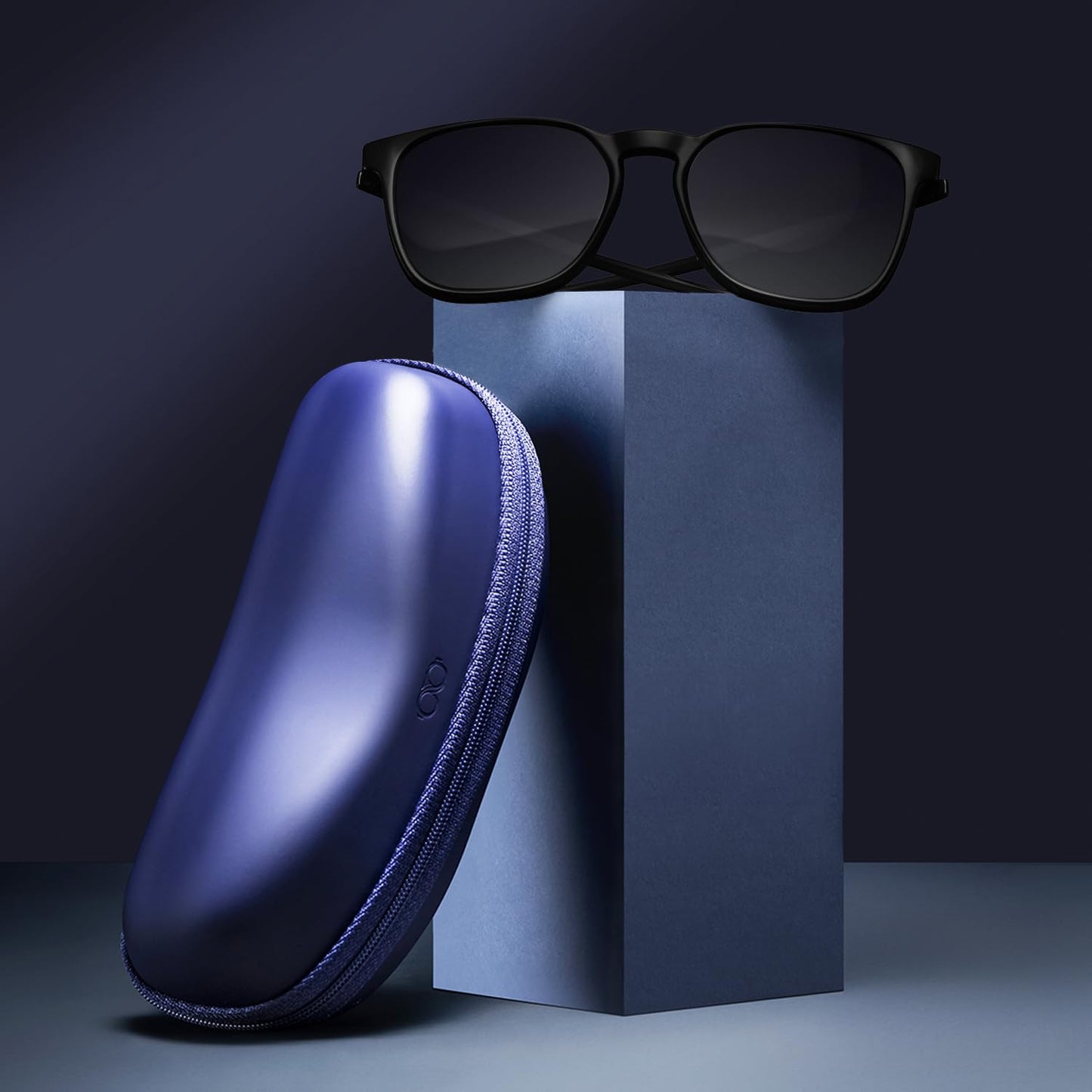 VINCENT CHASE EYEWEAR By Lenskart | Full Rim Wayfarer Branded Latest and Stylish Sunglasses | Polarized and 100% UV Protected | Men & Women | Large | VC S13980 (Color:-Black/Lens Blue)-Pack of 1