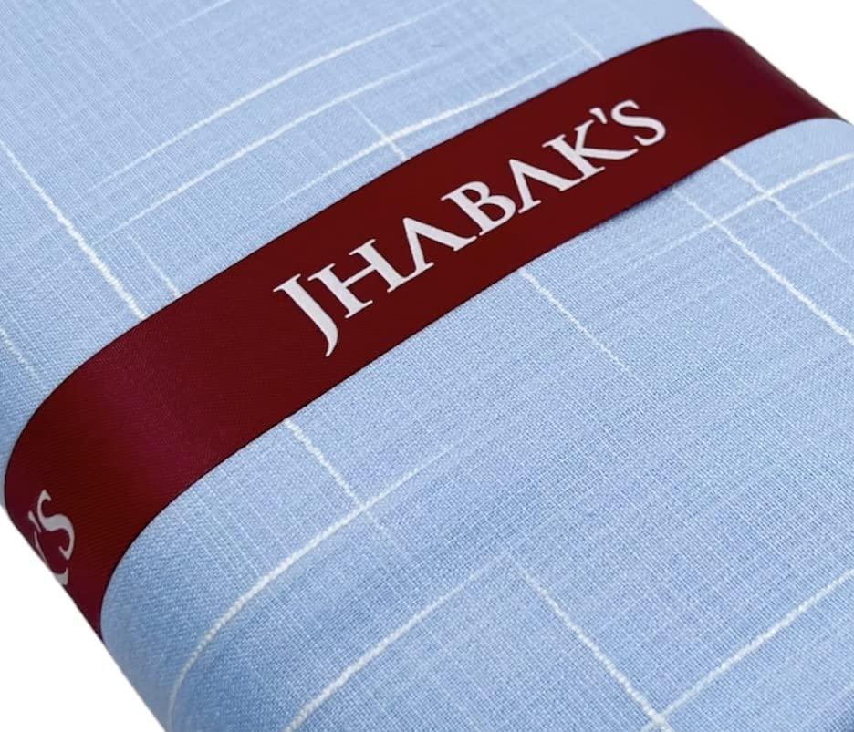 JHABAK'S Unstitched Cotton Linen Blend Self Design Shirt & Kurta Fabric - 2.25 Meter Shirt and 3 Meter Kurta Cloth Material