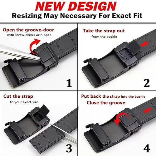 WildHorn Men's Genuine Leather Belt for Men| Premium Auto-Lock Buckle | Adjustable up to 48” | Formal & Casual Wear | Micro-Adjust Fit | Stylish Gift Box Included (Tan Shade)