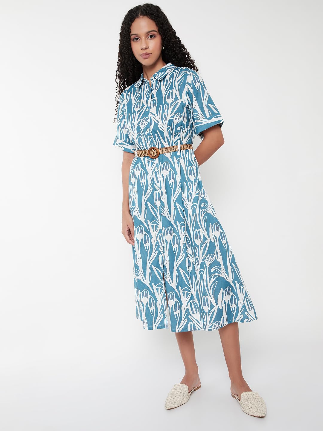 Max Women's Cotton A-Line Below The Knee Dress