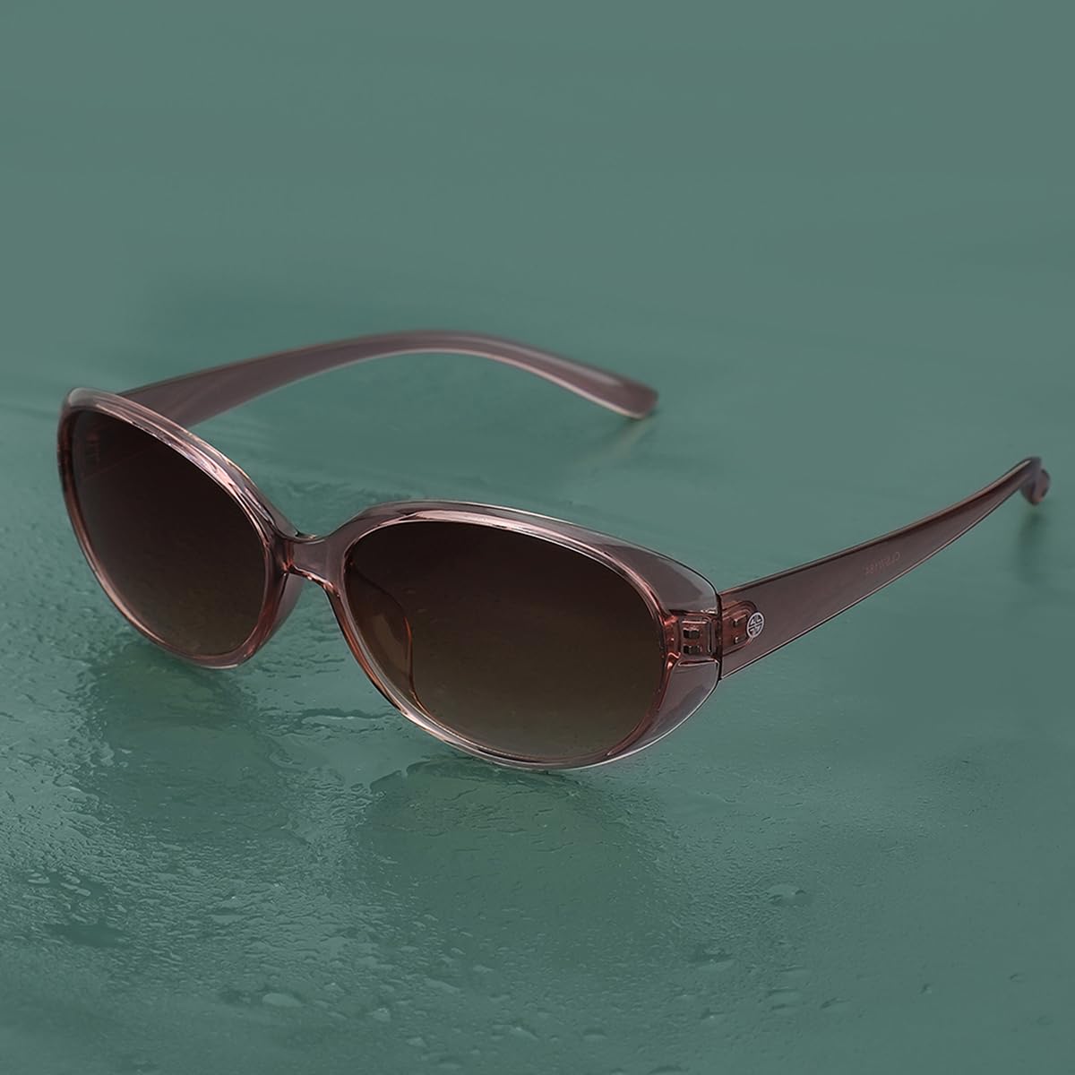 Carlton London Pink Toned UV Protected Oval Sunglasses For Women