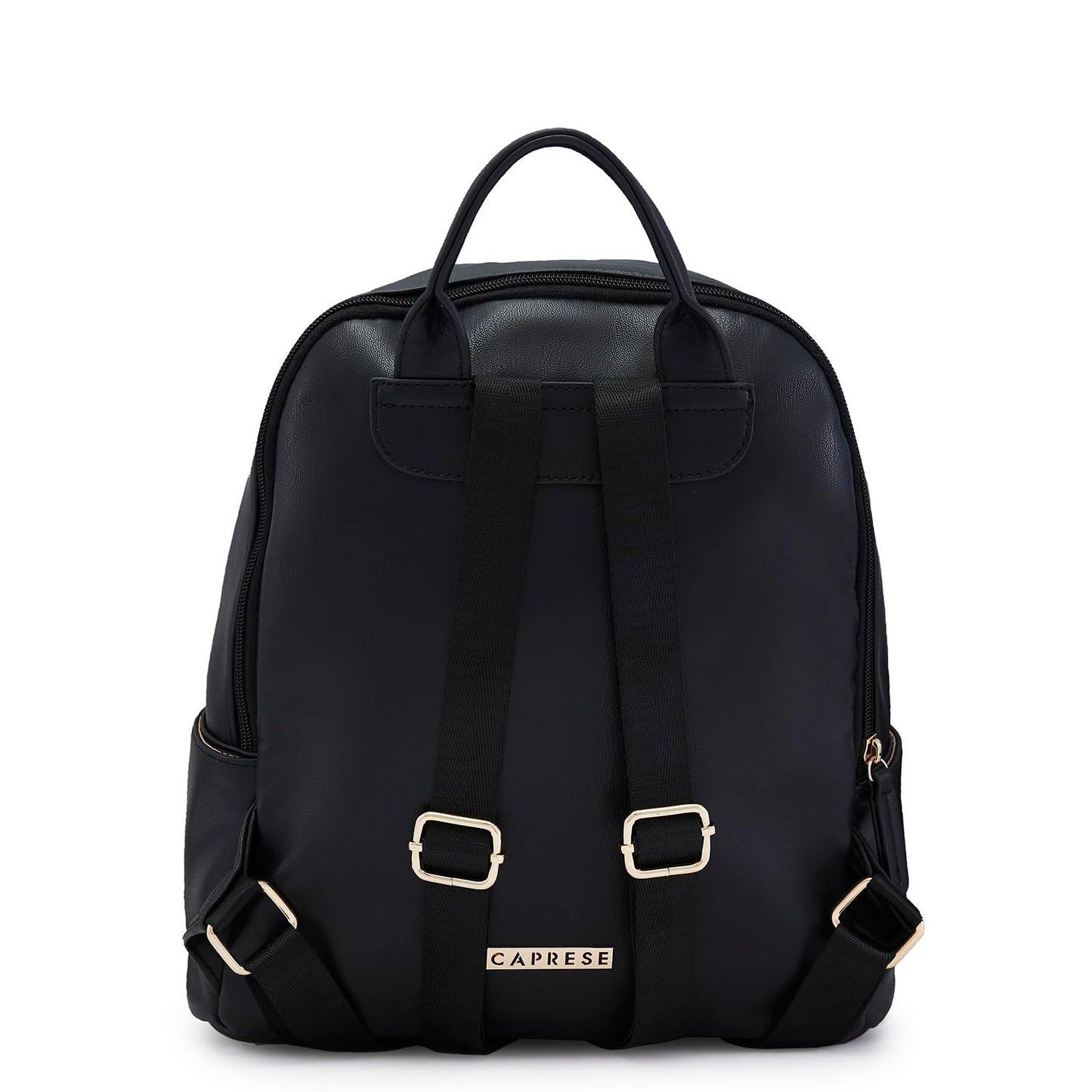 Caprese Merlin Casual Backpack, Medium | Fashion Backpack for Women with Adjustable Shoulder Strap & Secure Zip Closure | Spacious, Versatile for Everyday Outings and Travel (Black)