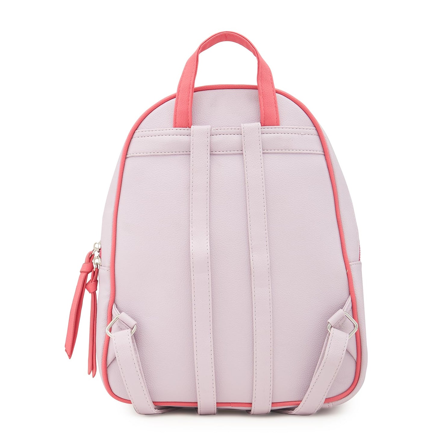Caprese Mia Fashion Backpack Lilac Chic Dual-Color Backpack with Tassel Keychain, Ideal for College, Travel and Daily use