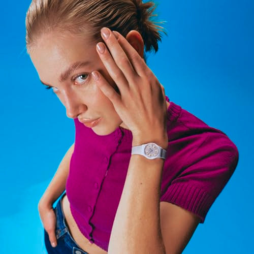 Swatch Womens Casual Watch Purple Bio-sourced Quartz Lilac Lightness, Purple