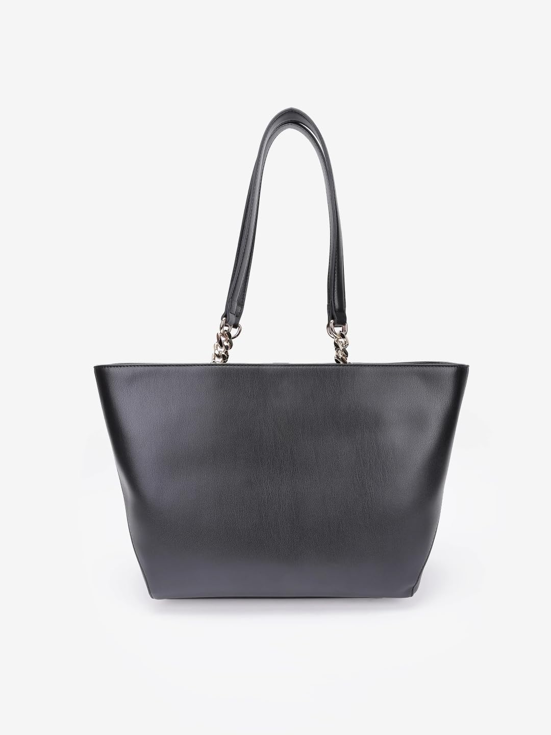 Tommy Hilfiger Solid Black Pu Tote Bag