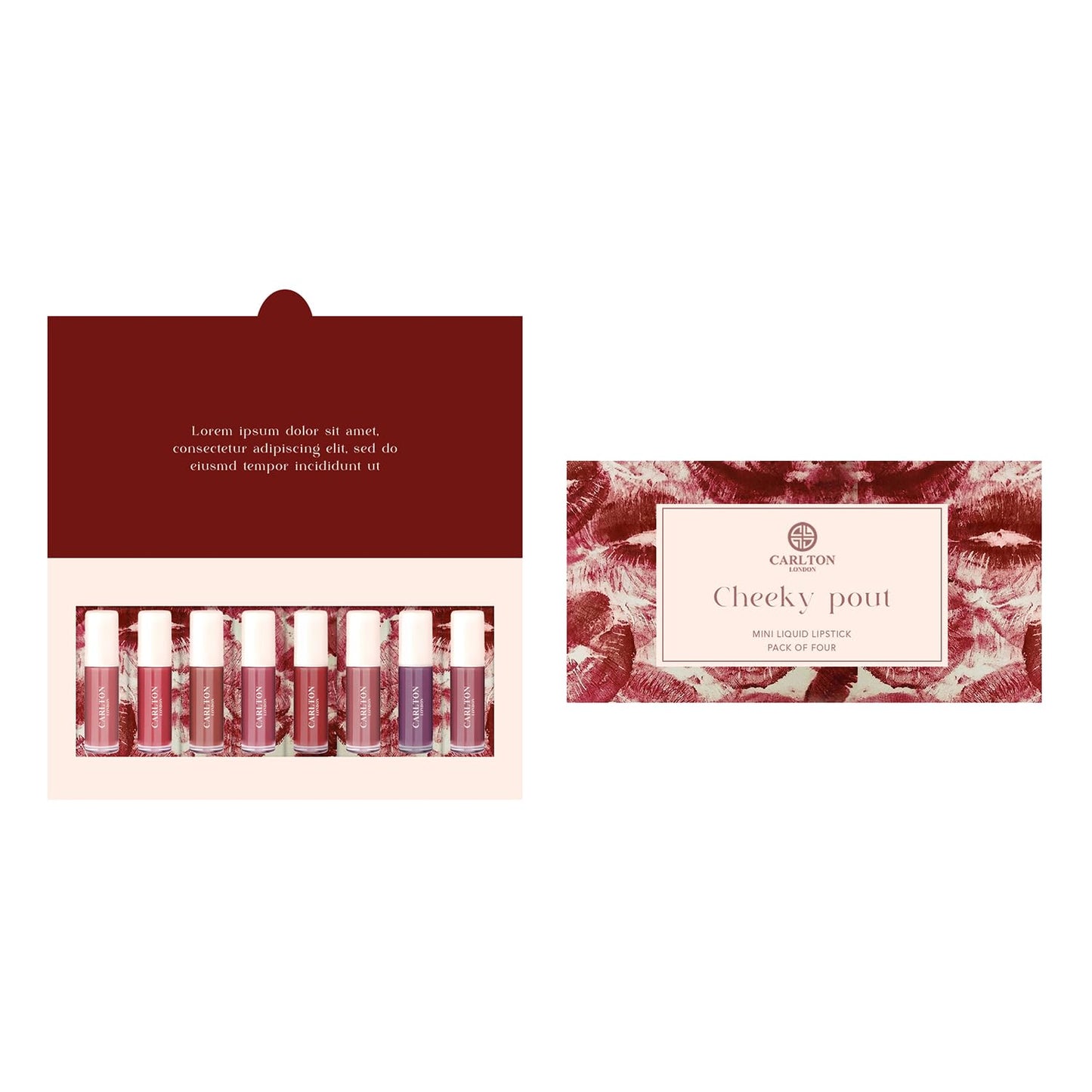 Carlton London Matte Liquid Lipstick Smudge-Proof | Long Lasting | Highly Pigmented |Makeup Gift Set - 8 CLGCYT8_1.7ml