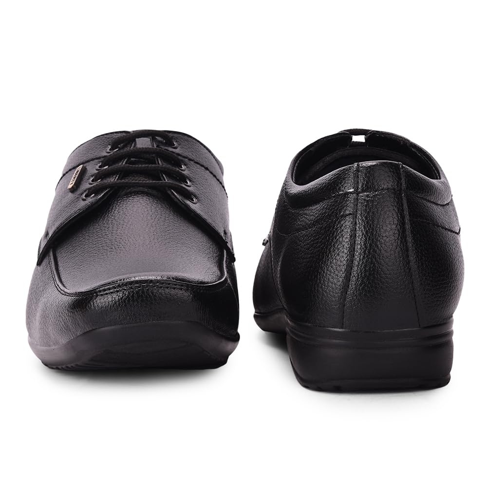 Liberty Fortune UVL-33 Lacing Derby Shoes For Men With PVC Sole | Comfortable & Lightweight | Cushioned Footbed | Durable, Stylish & Trendy Design | Padded Foam Insole | Formal Footwear (Black - 43EU)