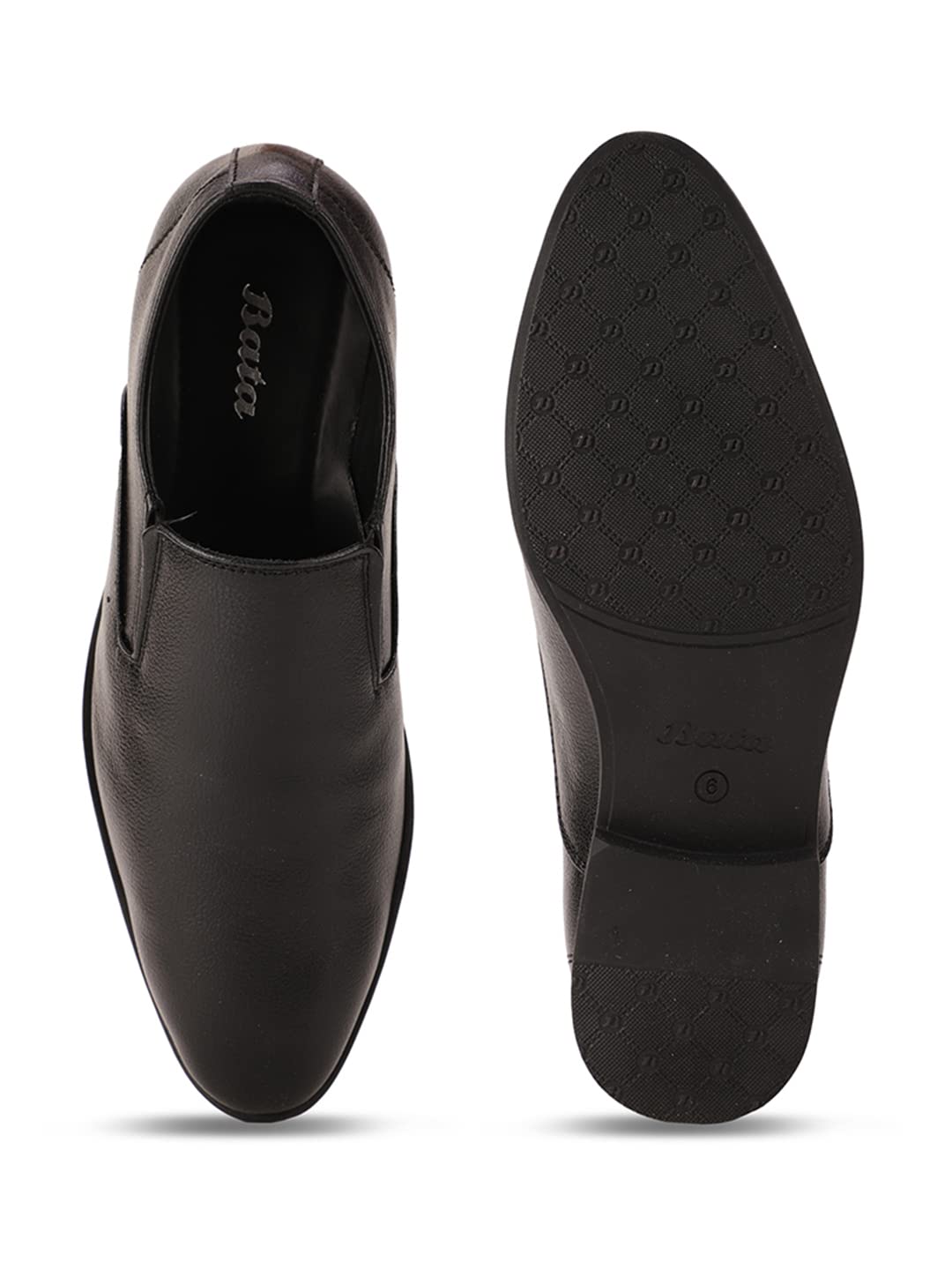 Bata Men's Slip-on Formal Shoes - Black (6 UK) (8516522)