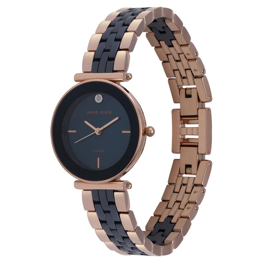 Tommy Hilfiger Anne Klein Quartz Analog Mother of Pearl Dial Ceramic Strap Watch for Women-NEAK3158NVRG