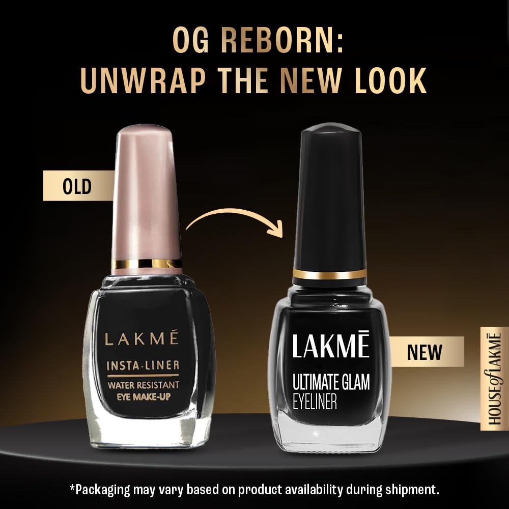 LAKMÉ Cream Ultimate Glam Eye Liner, Semi Matte, Quick Drying, Water Resistant & Smudgeproof Eye Liner, Golden, 9Ml