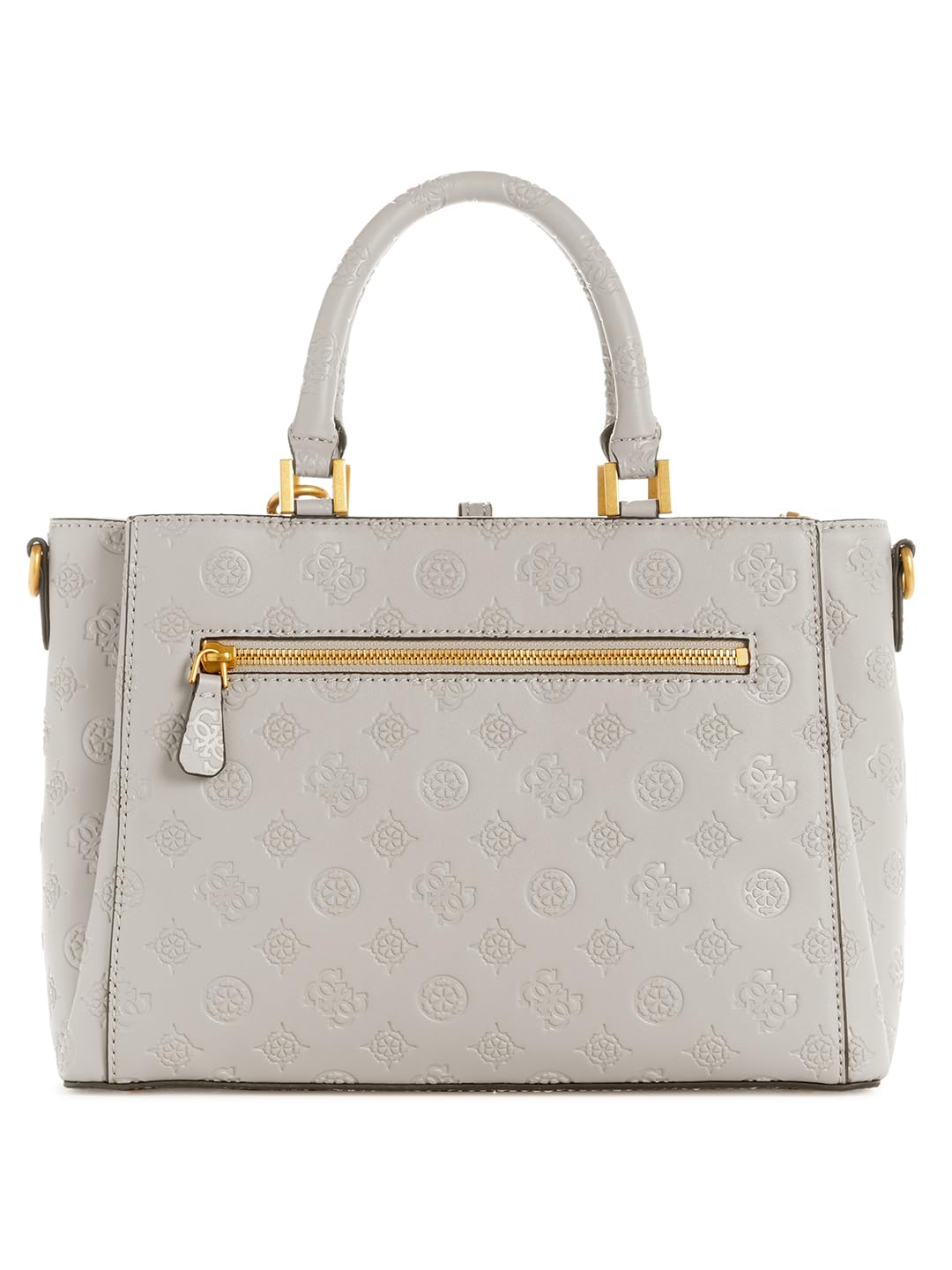 GUESS Women's Grey Textured Satchel Bag| Ladies Purse Handbags | Gift For Ladies