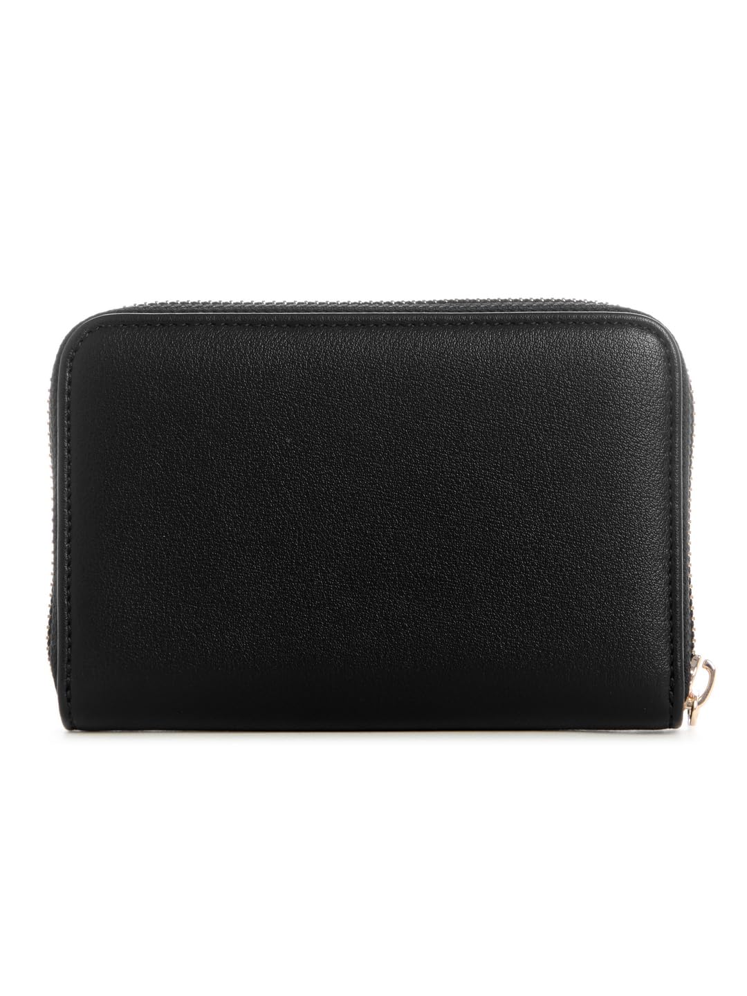 GUESS Black Solid Zaria Medium Zip Around Wallet