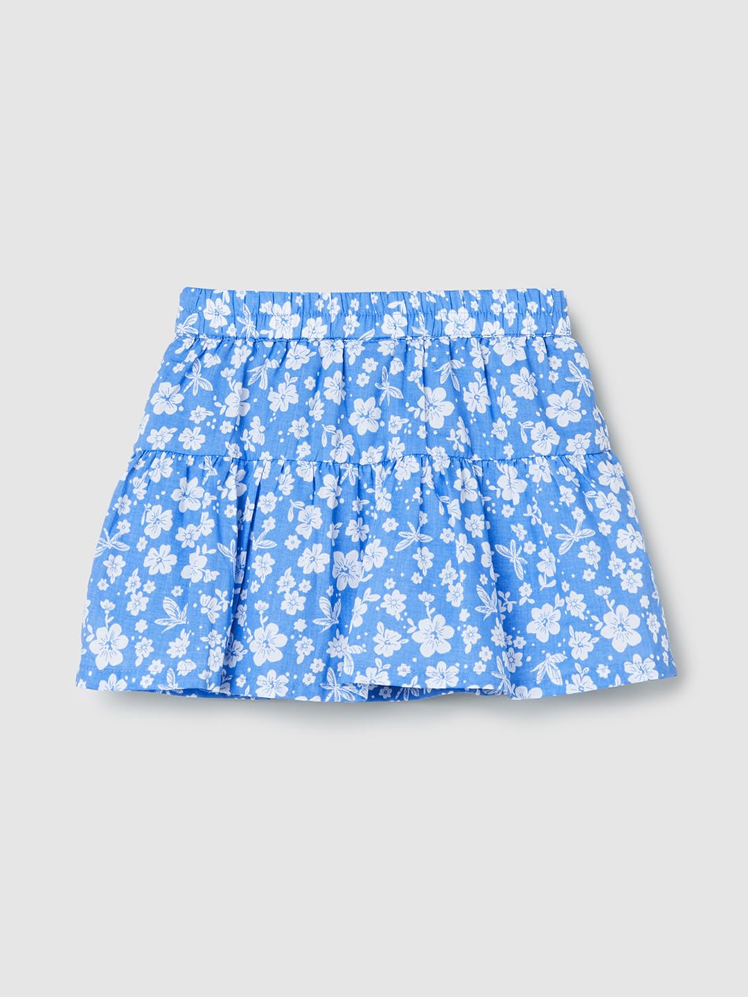 Max Girls Printed Tiered Skirt (S24AWS01ABLUE)_12-18M
