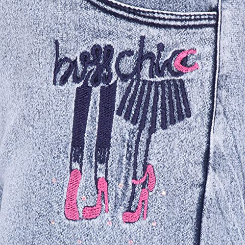 Cutecumber Girls Wide Leg Stretch Fit Jeans Comfortable Cotton Rich Denim Durable Soft Breathable Casual Outdoor Travel Regular Fit All Season Bottoms for Baby Girls & Kids Age 1-15 Yrs