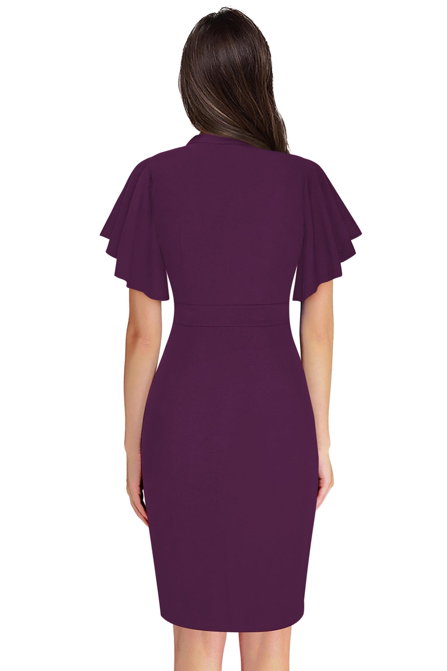 ILLI LONDON Women's Bodycon Dress (in, Alpha, XL, Regular, Wine)