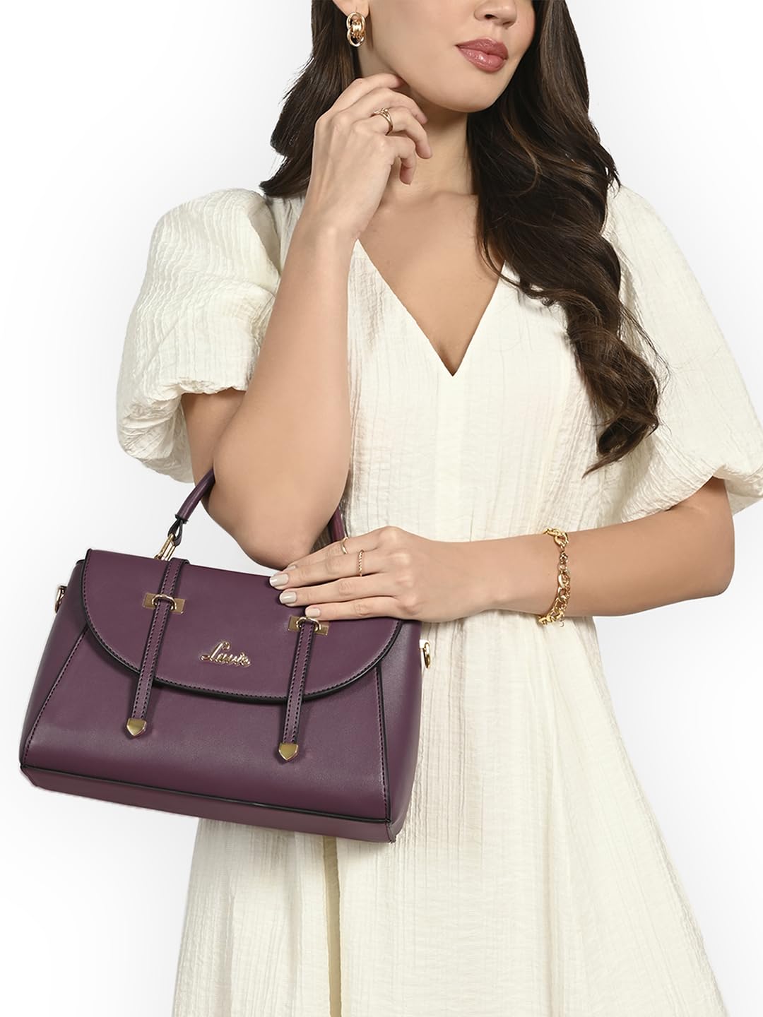 Lavie Beech Women's Flap Satchel Bag for Women | Satchel Handbag for Work | Ladies purse | Stylish Shoulder Bag | Gift for Women