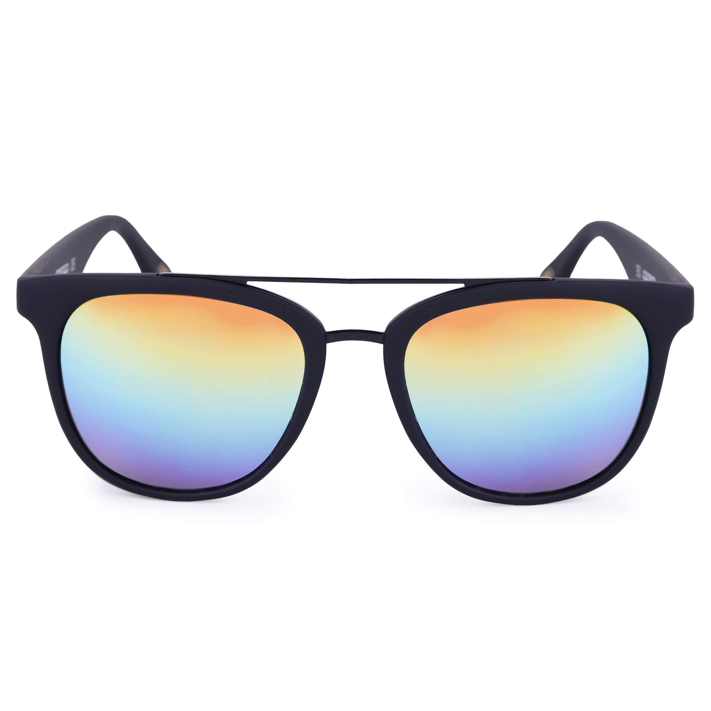 Skechers UV Protected Black Geometric Full rim Round Sunglasses for Men and Women - SE6029 52 02Z (52mm)