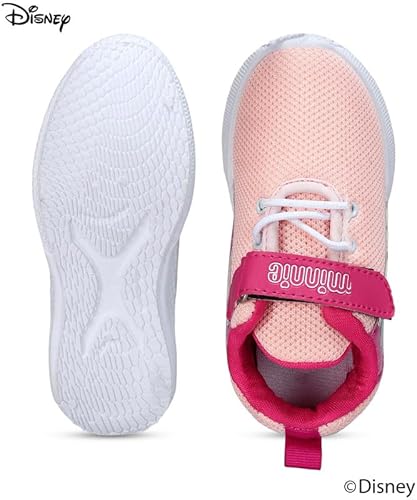 PARAGON Disney Girls Peach Casual Shoes | Comfortable, Durable & Stylish Sneakers with Velcro, Cushioned Support, and Versatile Design | Perfect for Everyday Wear