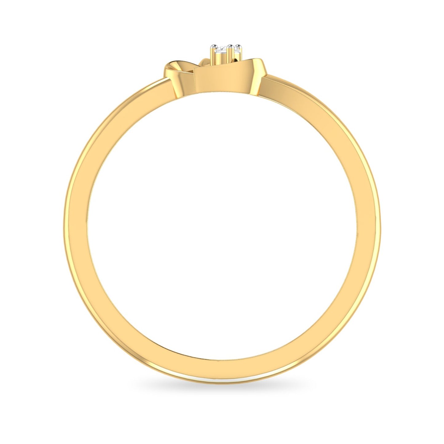 PC Jeweller The Drusilla 18KT Yellow Gold Diamond Ring for Women(Gold)