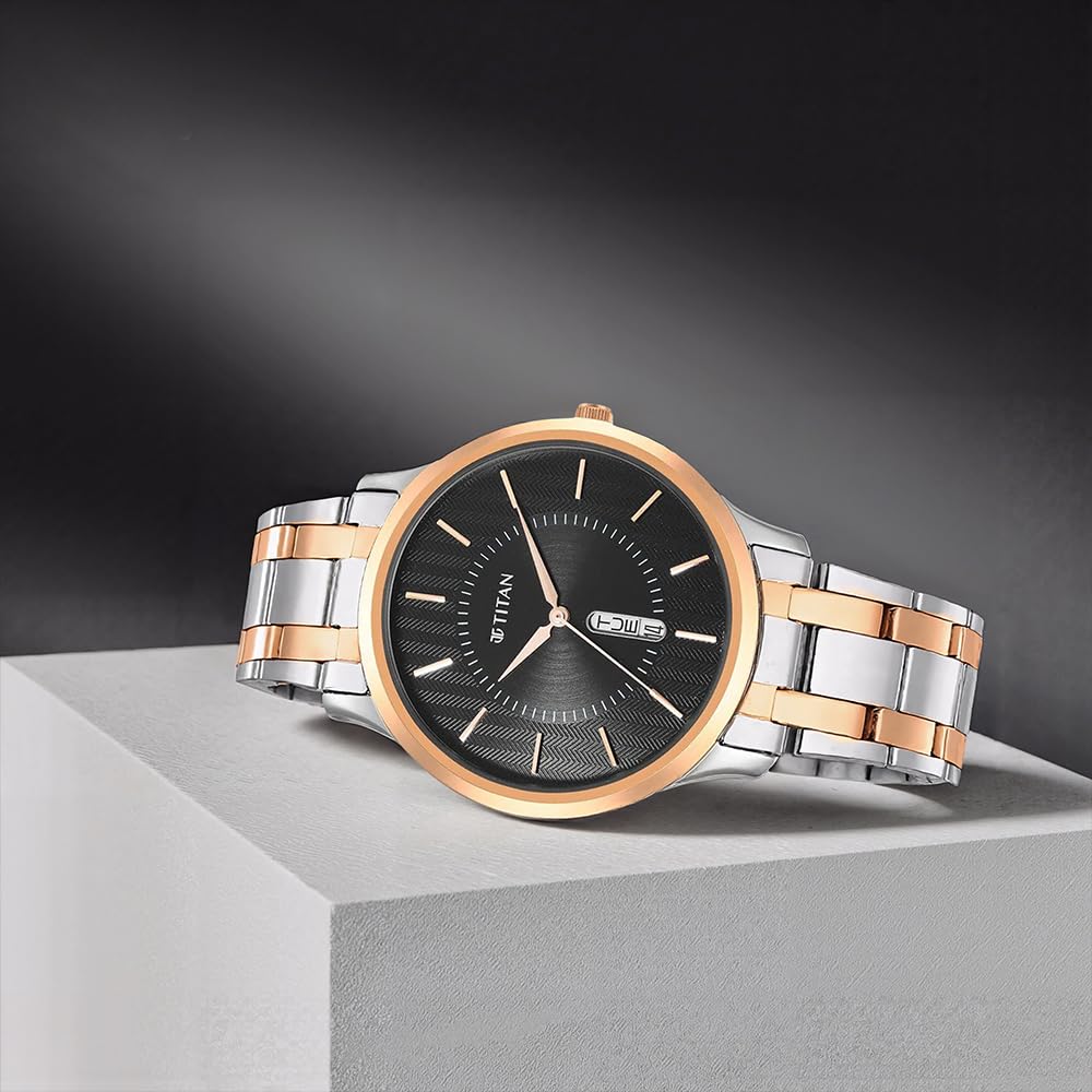 Titan Black Dial Analog Watch for Men-NR1825KM02