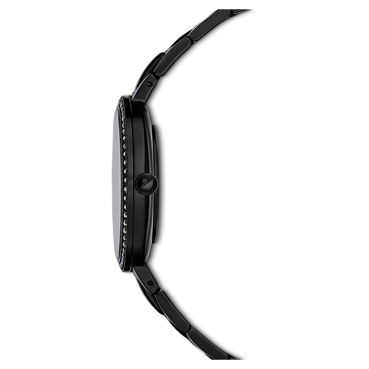 Swarovski Cosmopolitan Watch, Swiss Made, Metal Bracelet, Black, Black Finish