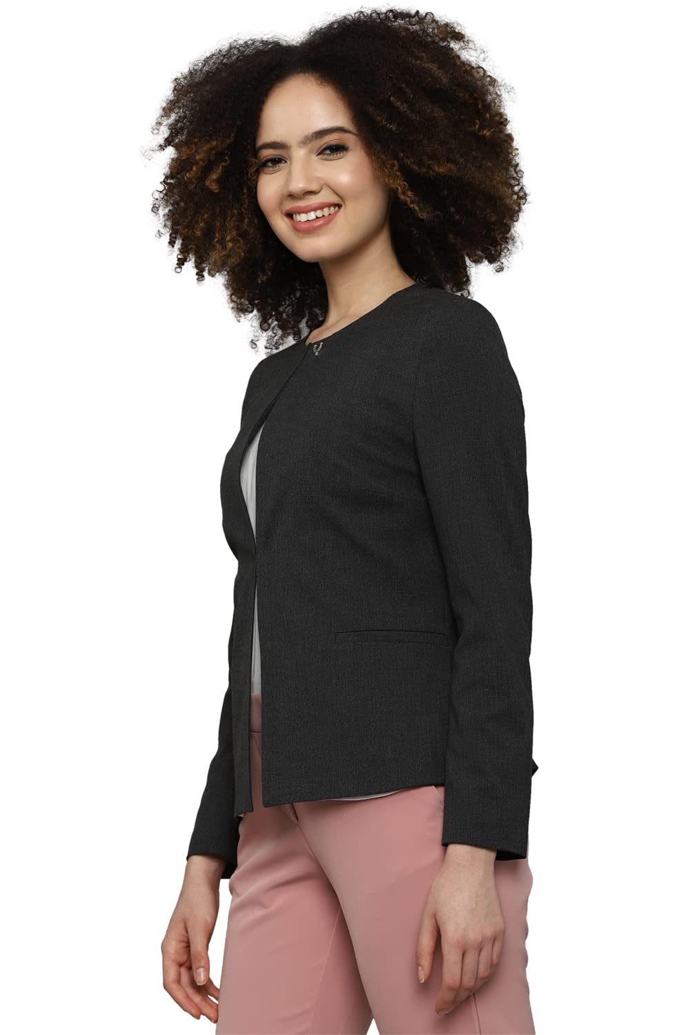 Allen Solly Women's Regular Blazer (AHBZWRGF195705_Grey_XS)
