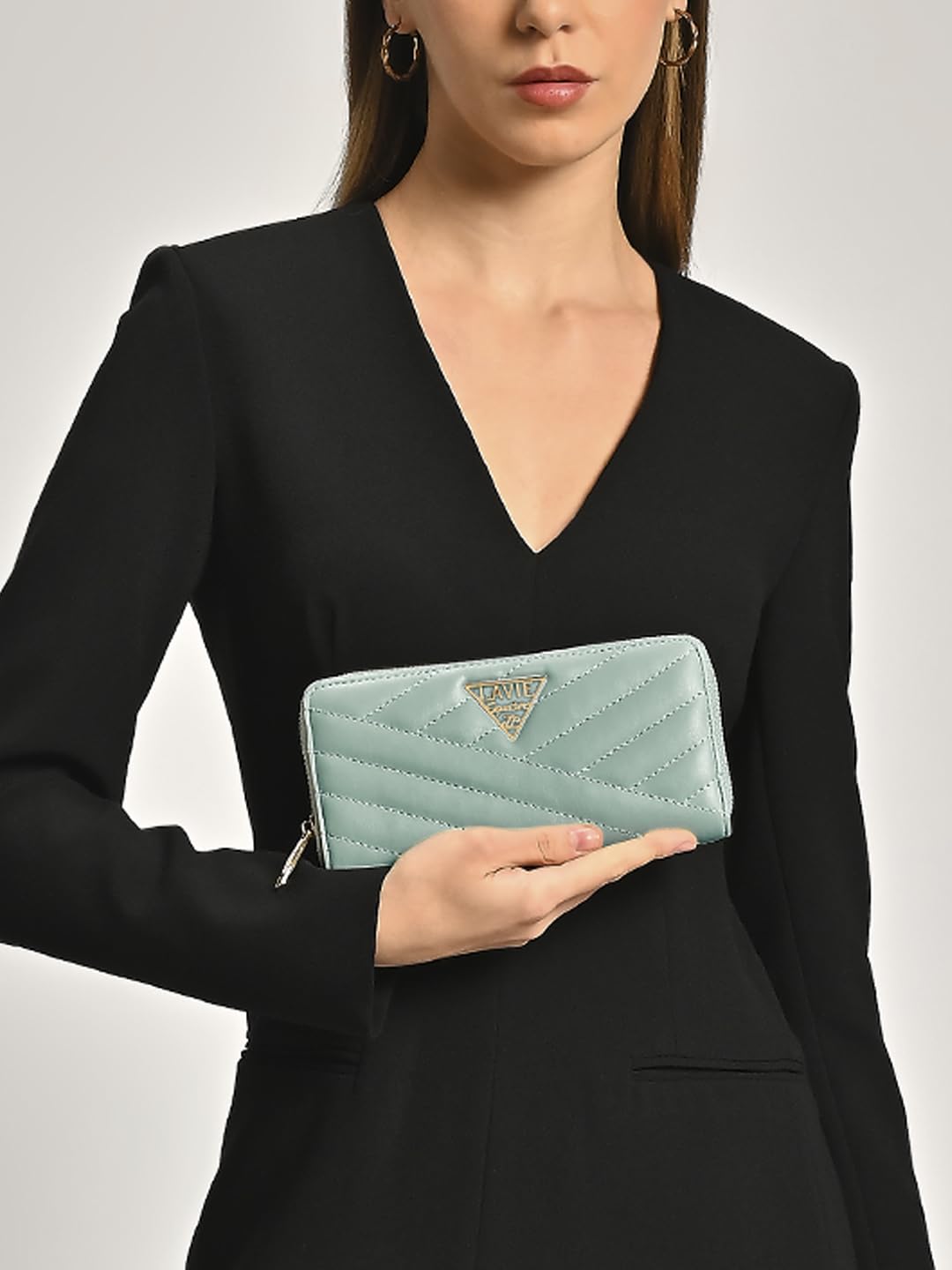 Lavie Signature Women's Quilt Berlin Zip Around Wallet |Gift for Women