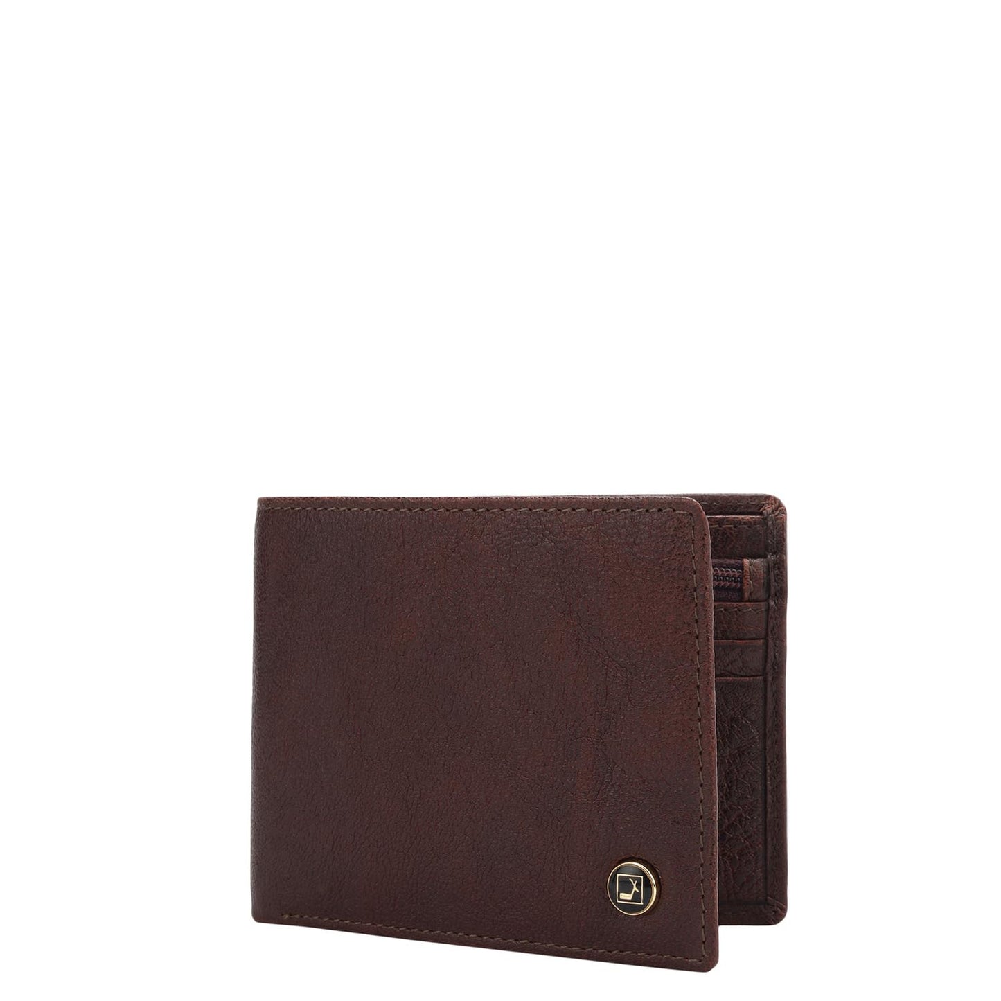 Da Milano RFID Protected Leather Wallet for Men with Card Slot - Burgundy