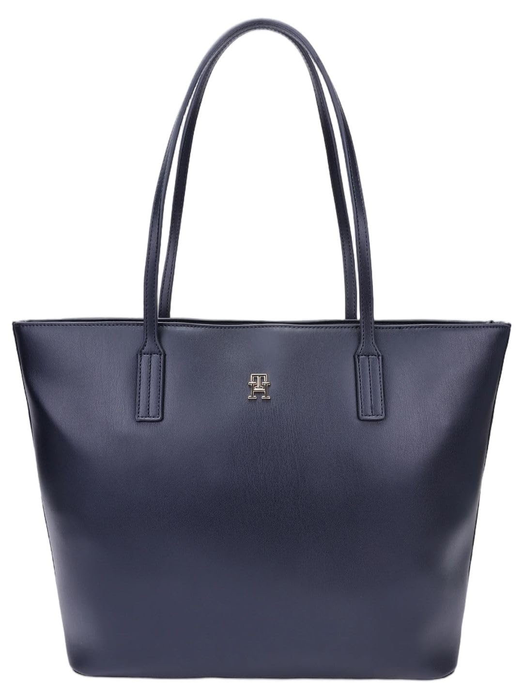 Tommy Hilfiger Solid Blue Polyester Tote Bag
