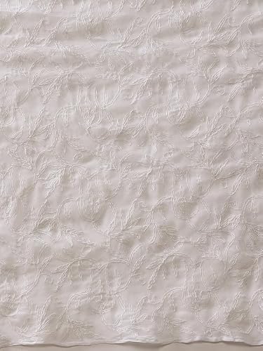 Ada Hand Embroidered Lucknowi Chikankari Georgette Saree for Women with Unstitched Blouse Piece A311382 White