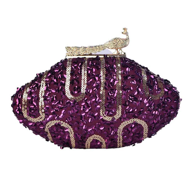 Artklim Purple Pop Sequin Clutch