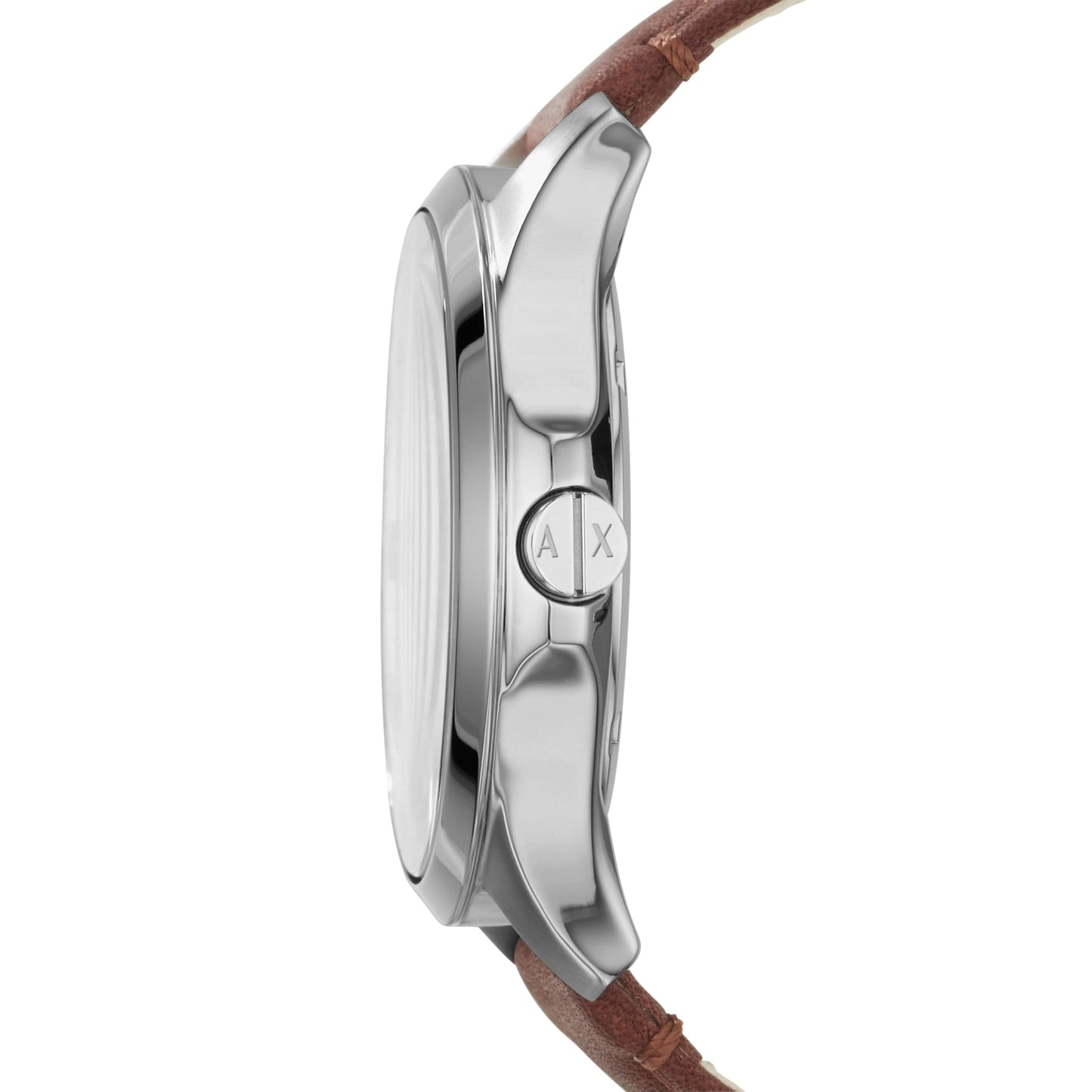 Armani Exchange Leather Analog Blue Dial Men Watch-Ax2133, Brown Band