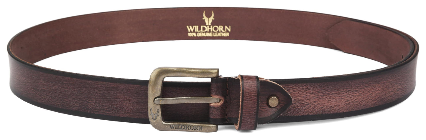 WildHorn Rakhi Gift Hamper for Brother - .Classic Men's Leather Wallet, and Rakhi Combo Gift Set for Brother, Brown, One Size (RAKHIGIFT001)