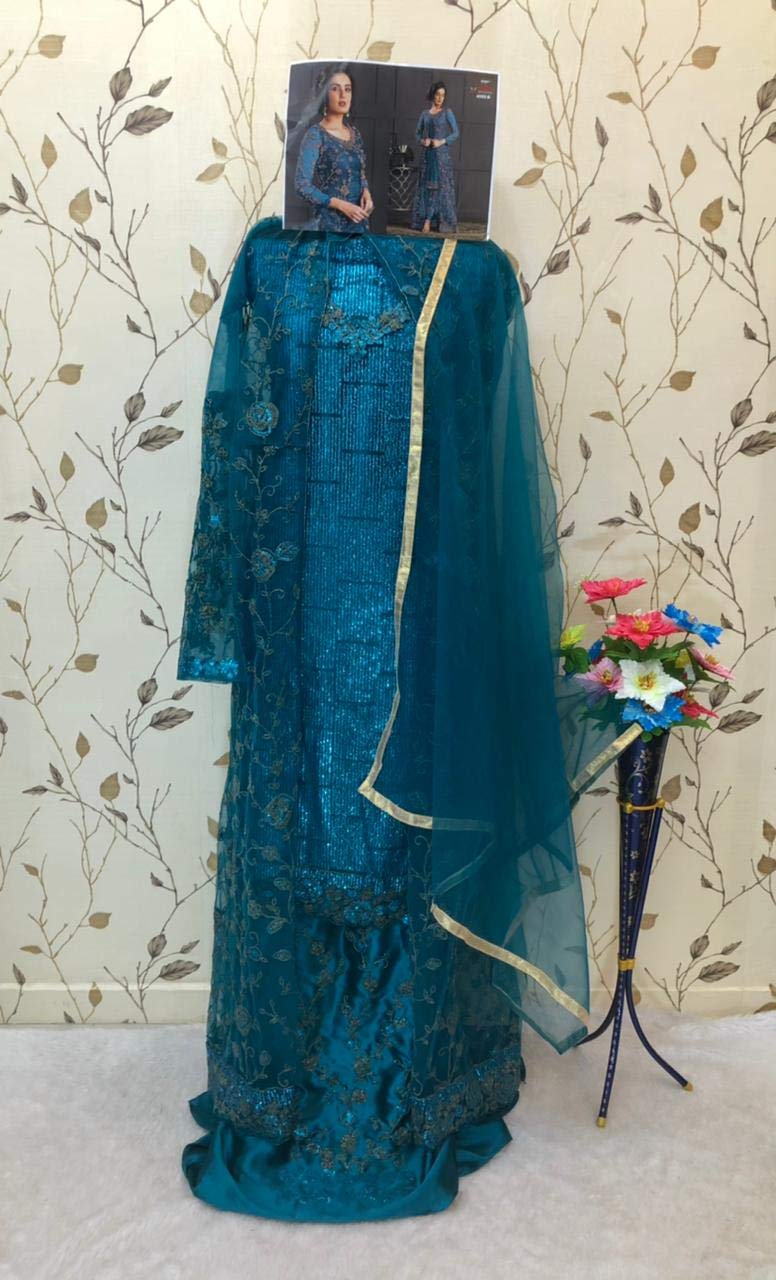 RUDRAPRAYAG Women's Anarkali Long Gown (4592-D_Rama_Free Size)